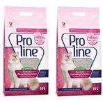 Proline Bebek Pudralı Kalın 2x10 lt Topaklanan Bentonit Kedi Kumu