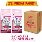 Proline Bebek Pudralı Kedi Kumu 10 Lt 2 Adet Özel Koli Paket