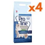 Proline Doğal Unscented Topaklanan Kokusuz Kedi Kumu 5 Lt x 4 Adet