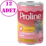 Proline Kedi Konserve Maması Pate Tavuklu Ve Ciğerli 395 Gr 12 Ad