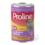 PROLINE PATE İÇİNDE ET PARÇACIKLI KUZU ETLİ VE HAVUÇLU YETİŞKİN KEDİ MAMASI 395 GR