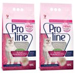 Proline Renkli ve Kokulu Bentonit Kedi Kumu, 10 L (2 paketi)