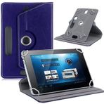Prolysus Hometech Ht 8c 7,8" Inç Kılıf Üniversal Dönerli Dönebilen Standlı Stand Olabilen Kapaklı Tablet Kılıfı - Koyu Mavi
