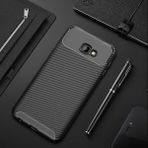 Prolysus Samsung Galaxy J4 Plus Kılıf Karbon Fiber Desenli Silikon Kılıf - Mat Siyah