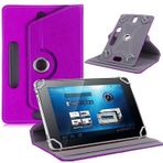 Prolysus Vestel V Tab 7810 7,8" Inç Kılıf Üniversal Dönerli Dönebilen Standlı Stand Olabilen Kapaklı Tablet Kılıfı - Mor