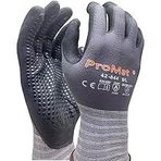 Promat 42-844 – 5 Çift İnce Nitril Köpük İş Eldiveni – Dikişsiz, Hava Geçirgen, Dot Kaplama Ile Üstün Tutuş – Otomotiv, Mekanik Monta