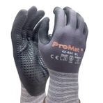 ProMat 42-844 İnce Nitril Köpük İş Eldiveni – Dikişsiz, Hava Geçirgen, Dot Kaplama ile Üstün Tutuş – Otomotiv, Mekanik Montaj, İnşaat, Bahçe – 7/8/9/10 Beden – 5 Çift (7 Beden)