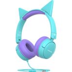 Promate Jewel Hd Stereo Kidsafe Çocuk Kulak Üstü Kablolu Kulaklık Aqua - Mavi