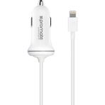 Promate Prochargelt Apple Iphone Lightning Şarj Cihazı Araç Çakmak Girişli MFI Onaylı - Beyaz