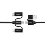 Promate Şarj Kablosu 6 sı 1 aradaÇoklu Uçlu Universal Lightning USB Type-C Micro USB/PROMATE PENTAPOWER.BLACK