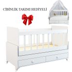 Prome Beşik Cibinlikhediyeli - 132*85*65 - Beyaz