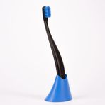 promis Brush & Holder: Organik plastikten sürdürülebilir diş fırçası ve diş fırçası tutucu, 6750 yumuşak kıllar, Alman malı, İtalyan tasarımı (black ocean)