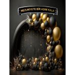 Promisebackdrop2 Mezuniyete Bir Adım Kala, Okul Etkinlik 200X200CM Ekleme Dikişli Kumaş Afiş