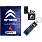 Promosyon Denizi Isiminize Özel Cıtroen Logolu Lacivert Ruhsat Kabı - Anahtarlık - Çakmak