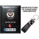 Promosyon Denizi Kişiye Özel Özel Harekat Polisi Görselli Siyah Ruhsat Kabı ve Anahtarlık