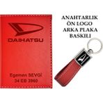 Promosyon Denizi Plakanıza ve Isminize Özel Lazer Baskılı Daıhatsu Logolu Lacivert Ruhsat Kabı ve Anahtarlık