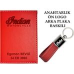 Promosyon Denizi Plakanıza ve Isminize Özel Lazer Baskılı Indıan Logolu Lacivert Ruhsat Kabı ve Anahtarlık