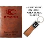 Promosyon Denizi Plakanıza ve Isminize Özel Lazer Baskılı Kymco Logolu Taba Ruhsat Kabı ve Anahtarlık
