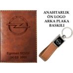 Promosyon Denizi Plakanıza ve Isminize Özel Lazer Baskılı Opel Logolu Taba Ruhsat Kabı ve Anahtarlık