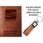 Promosyon Denizi Plakanıza ve Isminize Özel Lazer Baskılı Seat Logolu Taba Ruhsat Kabı ve Anahtarlık