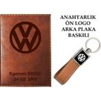 Promosyon Denizi Plakanıza ve Isminize Özel Lazer Baskılı Wolsvogen Logolu Taba Ruhsat Kabı ve Anahtarlık
