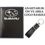 Promosyon Denizi Subaru Logolu Siyah Ruhsat Kabı ve Subaru Logolu Anahtarlık