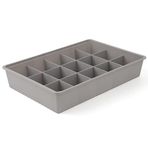 Promosyonca 15'li Organizer Seti, Makyaj ve Takı Düzenleyici, Banyo Mutfak Çekmece Organizer (Gri)