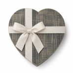 Promosyonca Hediye Kutusu, Kalp Şeklinde, İç İçe 3 Adet, 22x19x8 cm, Farklı Renk Seçenekleri (Gri-Yeşil)