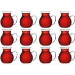 Promosyonca Keyfi Ala Borosilikat Cam Çay Bardağı Seti, 200ml, 6'lı, Termisil Kupa, Şık ve Dayanıklı (12)