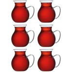Promosyonca Keyfi Ala Borosilikat Cam Çay Bardağı Seti, 200ml, 6'lı, Termisil Kupa, Şık ve Dayanıklı (6)