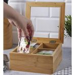 Promosyonca Orjinal Bambu Organizer, Çay Kutusu, Takı Kutusu, Mıknatıslı Kapak, Premium Kalite (4)