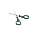 Promosyonca Paslanmaz Çelik Makas, Ergonomik Turkuaz-Siyah Tutma Kollu (13 cm)