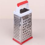 Promosyoncac 4 Yüzeyli Metal Mutfak Rendesi, Plastik Tutacaklı (Kırmızı)