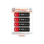 PROMOT Kan Grubu Kask Set Sticker 3D Damla Etiket Motor Bisiklet Araba 5