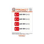 PROMOT Kan Grubu Kask Set Sticker 3D Damla Etiket Motor Bisiklet Araba 9