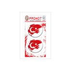 PROMOT MOTORSİKLET TÜRK BAYRAĞI 3D KABARTMALI DAMLA LOGO STİCKER 5cm 02