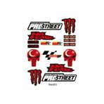 PROMOT PRO STREET EKİPMAN KASK MOTORSİKLET GRENAJ OTO BİSİKLET STİCKER 1