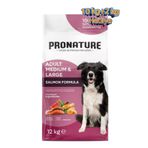 Pronature Orta ve Büyük Irk Yetişkin Kuru Köpek Maması (Derma Shine) - Somonlu ve Pirinçli - 10+ 2 KG Hediye