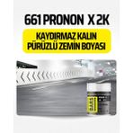Pronon x 2k 661 Kalın Kaydırmaz Zemin Boyası, Ağır Yük Trafiğine Dayanıklı, Iç-Dış Mekân, Hızlı Kuruyan Endüstriyel Kaplama - 9 Kg - Ral: 9005 - Siyah