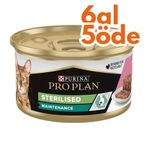 ProPlan Sterilised Ton Balıklı Somonlu ve Sebzeli Kısırlaştırılmış Kedi Konservesi 85 Gr - 6 Al 5 Öde