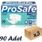 Prosafe 30x3 90 Adet M Belbantlı Yetişkin Hasta Bezi