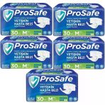 Prosafe BelBantlı 5x30 150 Adet Tekstil Yüzey Yetişkin Hasta Bezi