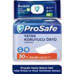 Prosafe Hasta Bakım Seti Vücut Temizleme Havlusu 48Lİ-YATAK Kruyucu Örtü 60X90 30 Lu - Beyaz - Standart