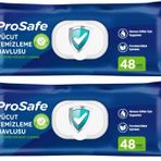 Prosafe Hasta Vücut Temizleme Islak Mendil Havlu 48 Yaprak XL (2 Li Set) Plastik Kapak