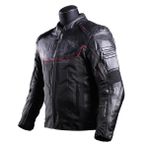 Prosev Falcon 4 Mevsım Sıyah Derı Motosıklet Mont