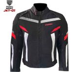 Prosev JKT01 Dört Mevsim Motosiklet Montu Siyah - Kırmızı Likralı Kumaş CE Onaylı Koruma ile - 4XL