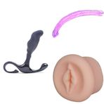 Prostat Masajı Anal Tıkaç + Devasa Çift Uçlu Dildo 450 mm + Penis Pompası Mastürbatör Contası