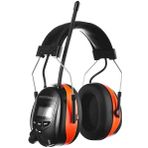 Protear AM FM Radyo 25 dB Kulak Koruma Bluetooth Kulaklık Turuncu