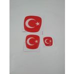 Protec Fiat Egea Sedan Uyumlu Ay Yıldız Türk Bayrağı Logo Set (3'Lü)