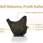 Protector Plus Siyah Tek Omuz Unisex Bel Çantası